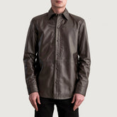 Haven Brown Suede Leather Shirt